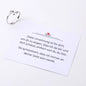 S925 Sterling zilver - Knuffelring met liefdevolle noot