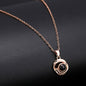 Gepersonaliseerde dubbele cirkel ketting met foto