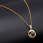 Gepersonaliseerde dubbele cirkel ketting met foto