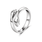 S925 Sterling zilver - Knuffelring met liefdevolle noot